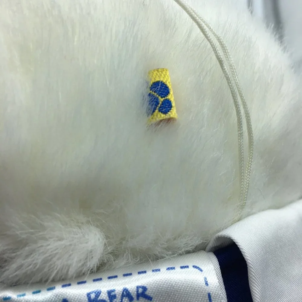 Build-A-Bear Workshop White Polar Bear Plush Cheerleader‎ Stuffed Toy 11.5